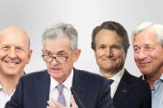 David Solomon (Goldman Sachs), Jerome Powell (FED),Jamie Dimon (Jp MOrgan) e Brian Moynihan (Bank of America) David Solomon (Goldman Sachs), Jerome Powell (FED),Jamie Dimon (Jp MOrgan) e Brian Moynihan (Bank of America)