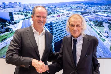 Pedro Castro e Almeida, CEO do Santander Portugal, e João Manso Neto, CEO do Grupo Greenvolt