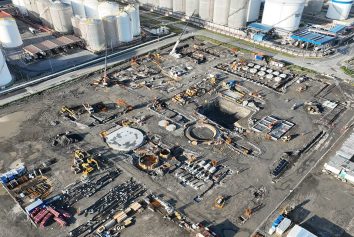 Central de hidrogénio renovável em construção em Bilbao | Foto: BBVA