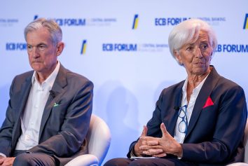 Jerome Powell, presidente da FED  e Christine Lagarde, presidente do BCE | Foto: BCE