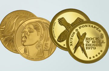 moedas de coleção Simone de Oliveira e Xutos & Pontapés