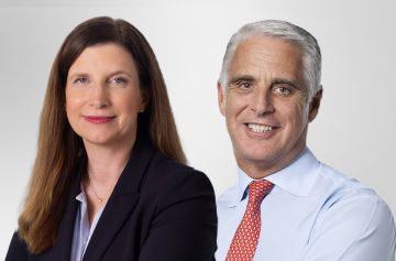 Bettina Orlopp, CEO do Commerzbank, e Andrea Orcel, CEO do UniCredit | Foto: Commerzbank e UniCredit, editada por Rigby Ciprião, Jornal PT50