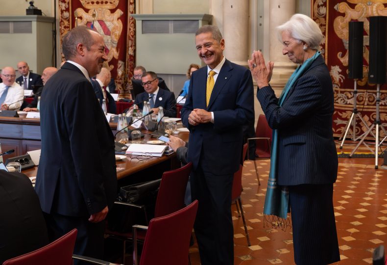 Álvaro Santos Pereira e Christine Lagarde/Foto: BCE