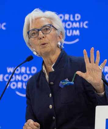 Christine Lagarde, presidente do BCE em Davos: 