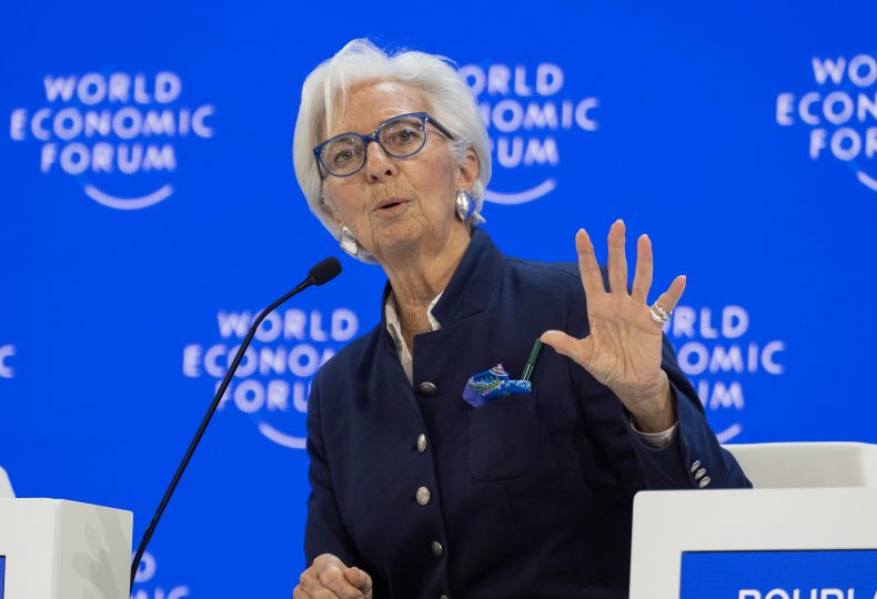 Christine Lagarde, presidente do BCE em Davos: 