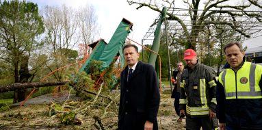 Primeiro-ministro Luís Montenegro visita concelhos afetados pela tempestade Kristin, 29 janeiro 2026 | Foto: Gonçalo Borges Dias/GPM