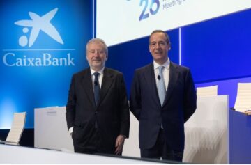 O presidente do CaixaBank, Tomás Muniesa, e o CEO, Gonzalo Gortázar | Foto: CaixaBank