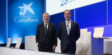 O presidente do CaixaBank, Tomás Muniesa, e o CEO, Gonzalo Gortázar | Foto: CaixaBank