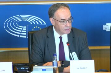 O presidente do Conselho de Estabilidade Financeira, Andrew Bailey/Foto: Parlamento Europeu