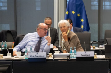 Luís de Guindos e Christine Lagarde/Foto: BCE