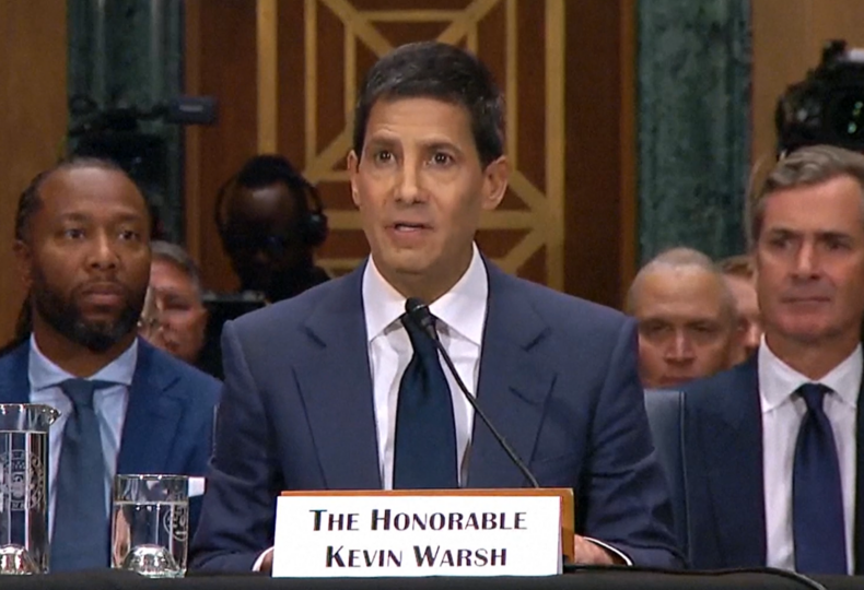Kevin Warsh durante a audição no Senado dos EUA