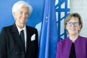Christine Lagarde, Presidente do BCE e Maria Luís Albuquerque, Comissária para os Serviços Financeiros/Foto: BCE