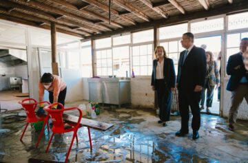 Presidente da República visita zonas atingidas/Foto: Presidência da República