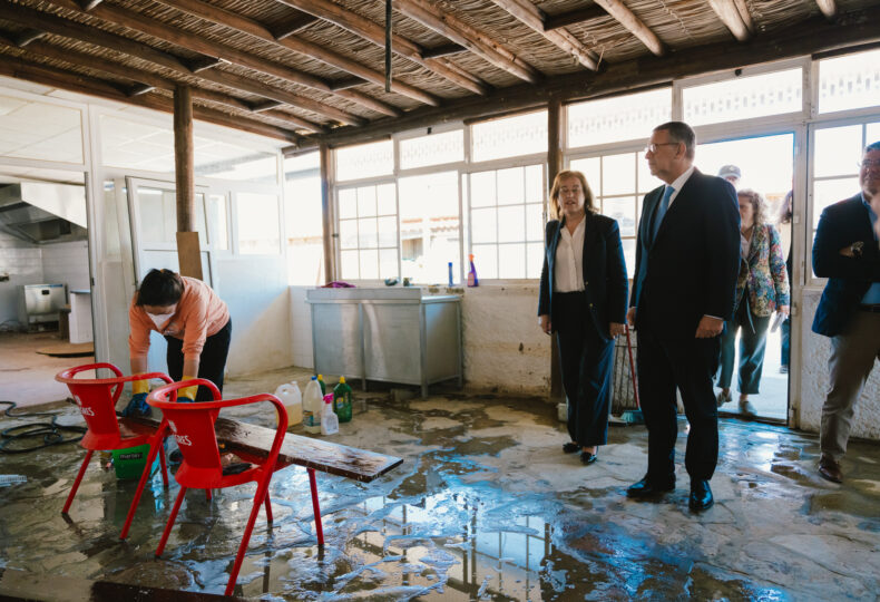 Presidente da República visita zonas atingidas/Foto: Presidência da República