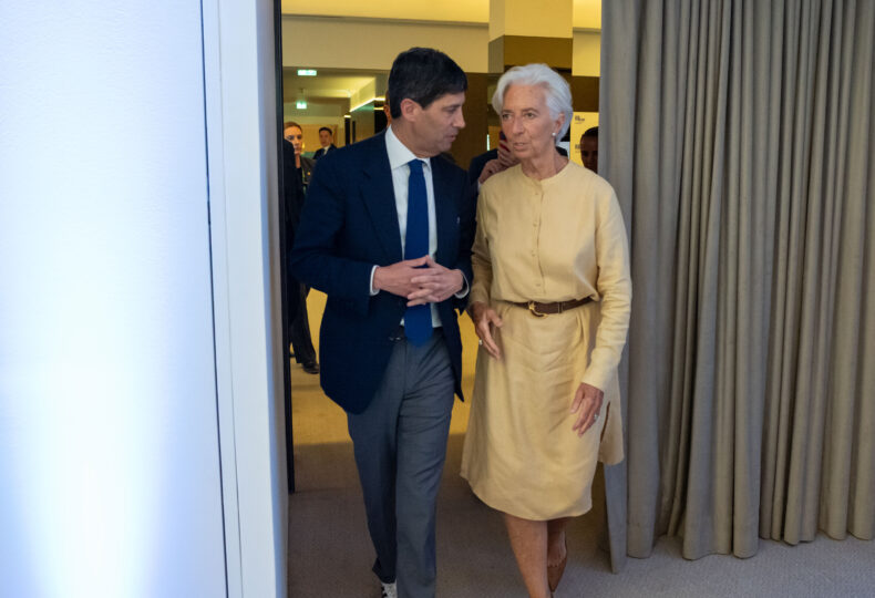 Kevin Warsh presidente da Reserva Federal e Christine Lagarde presidente do BCE em SintraFoto BCE