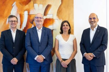 da esquerda para a direita Pedro Russo Presidente da Ciência Viva Gabriel Bernardino Presidente da ASF Sofia Lourenço Responsável do departamento Expositivo da Ciência Viva Diogo Alarcão administrador da ASFFoto ASF