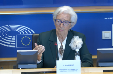 Christine Lagarde presidente do BCE no Parlamento EuropeuFoto Parlamento Europeu