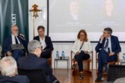 Abel Ferreira diretor executivo da AEM Miguel Viana diretor de Sustentabilidade da EDP e EDP Renováveis Isabel Ucha Presidente da Euronext Lisboa e Diogo Malato Moura diretor de Corporate  Institutional do BNP ParibasFoto André Costa