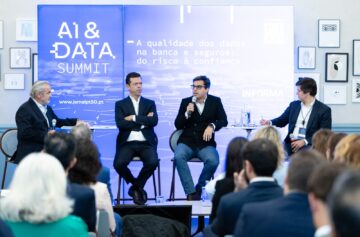 Augusto Castelo Branco diretor da Informa DB Tiago Mateus COO do Banco Português de Fomento Nuno Reis Head of Architecture  Transformation + Data  Insights do Millennium bcp e Ricardo Chaves Head of Innovation and AI do BPIFoto Melissa Dores