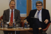 Álvaro Santos Pereira governador do BdP e José Luis Escrivá governador do BdE